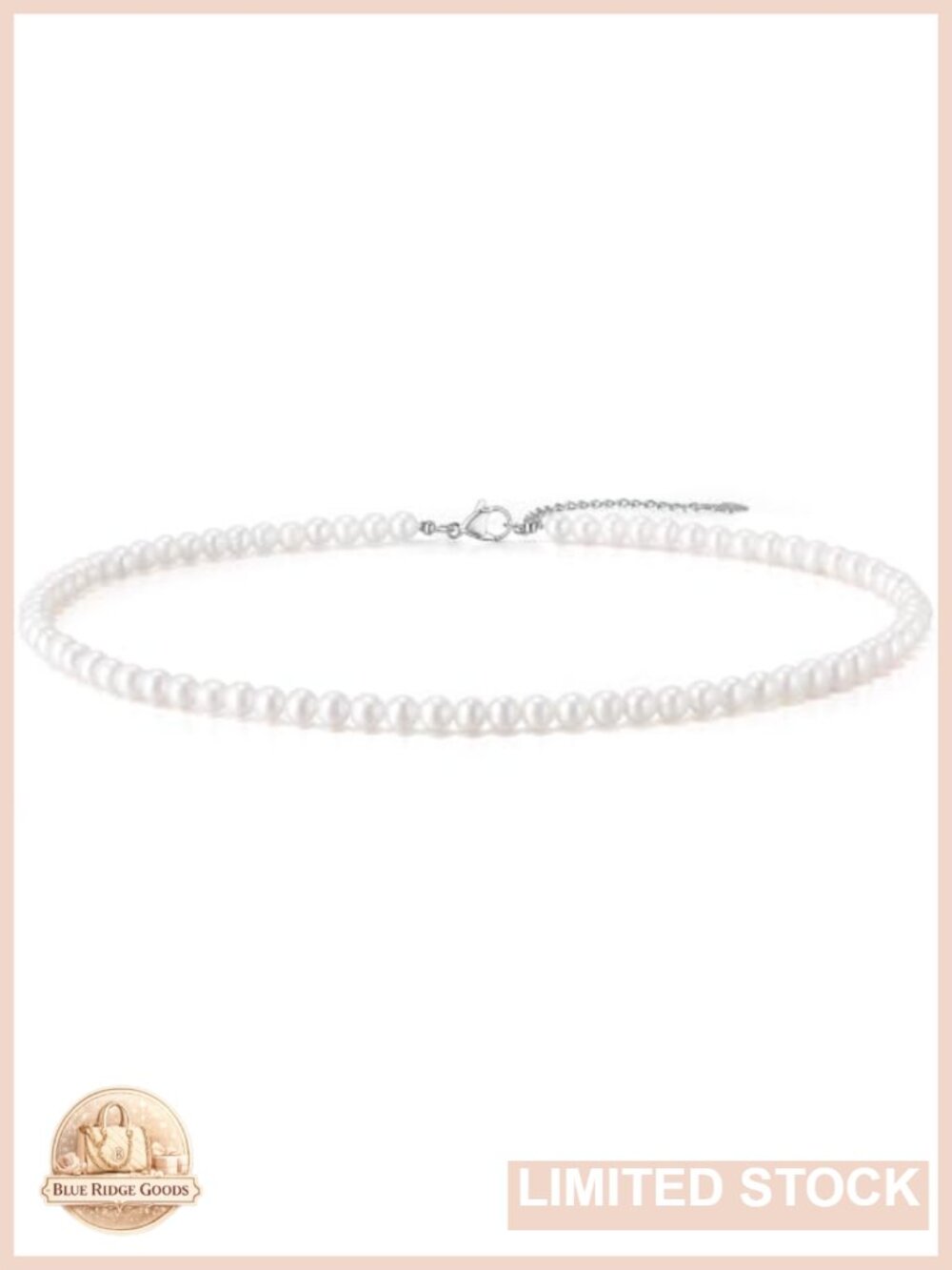 Freshwater Pearl Necklace Choker 16in 925 Sterling Silver Clasp Women